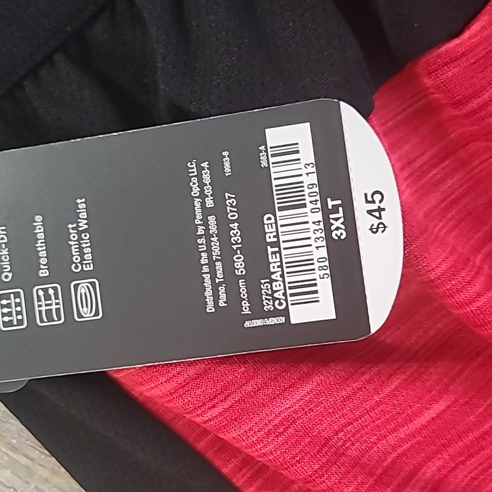 XERSION MENS BIG & TALL RED AND BLACK BASKETBALL SHORTS SIZE 3XLT - Picture 8 of 9